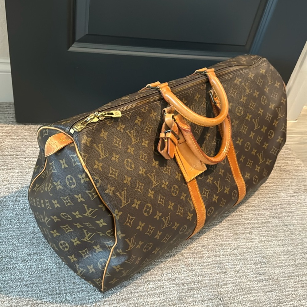 SALE 🔥AUTHENTIC LARGE LOUIS VUITTON KEEPALL 55 TRAVEL DUFFEL BAG LV MONOGRAM